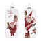 Melrose Glittered Santa with Present Christmas Tag Ornaments - 8.5" - 12ct